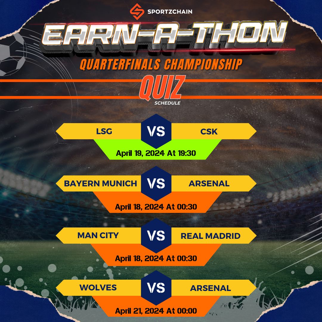 📅 Game On! The Week 1 schedule for the Earn-a-Thon Quarter Finals matches is out now! 🔥 Don't miss your shot at winning rewards totaling 40K $SKL tokens + 4Mn $SPN tokens! Get in the game: rewards.taskon.xyz/campaign/detai… Guide to victory: medium.com/@SPORTZCHAIN/e… #EarnAThon