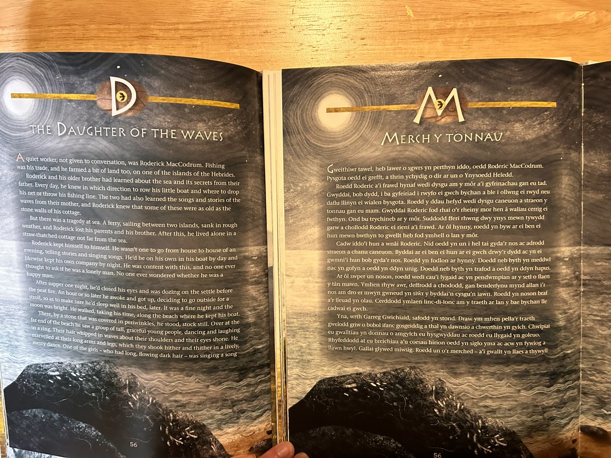 Over the Mountains and the Sea is the English adaptation of the Welsh Dros y Môr a'r Mynyddoedd. With stories of brave Celtic women and Elin Manon's beautiful illustrations on every page, what's not to love? Both versions are available now in your local bookstore!