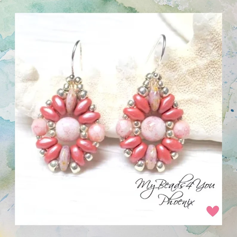 Earrings etsy.com/listing/143153… DIY Pattern etsy.com/listing/161516… #EarlyBiz 🥰#CraftBizParty #Smilett23 #Etsy #Epiconetsy #Gifts #Earrings #jewelry #beadedearrings #beadwork #fashiontrends #MothersdayGifts #Shopindie #Etsyshop #handmadegifts #Etsy #etsyhandmade #FridayFeeling