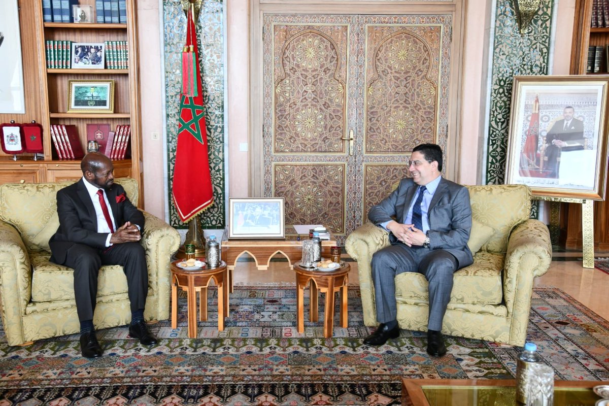 🇲🇦-🇰🇳| MFA Nasser Bourita received, today in Rabat, the Minister of Foreign Affairs, International Trade, Industry, Commerce and Consumer Affairs, Economic Development and Investment of Saint Kitts and Nevis, Mr. Denzil Douglas.