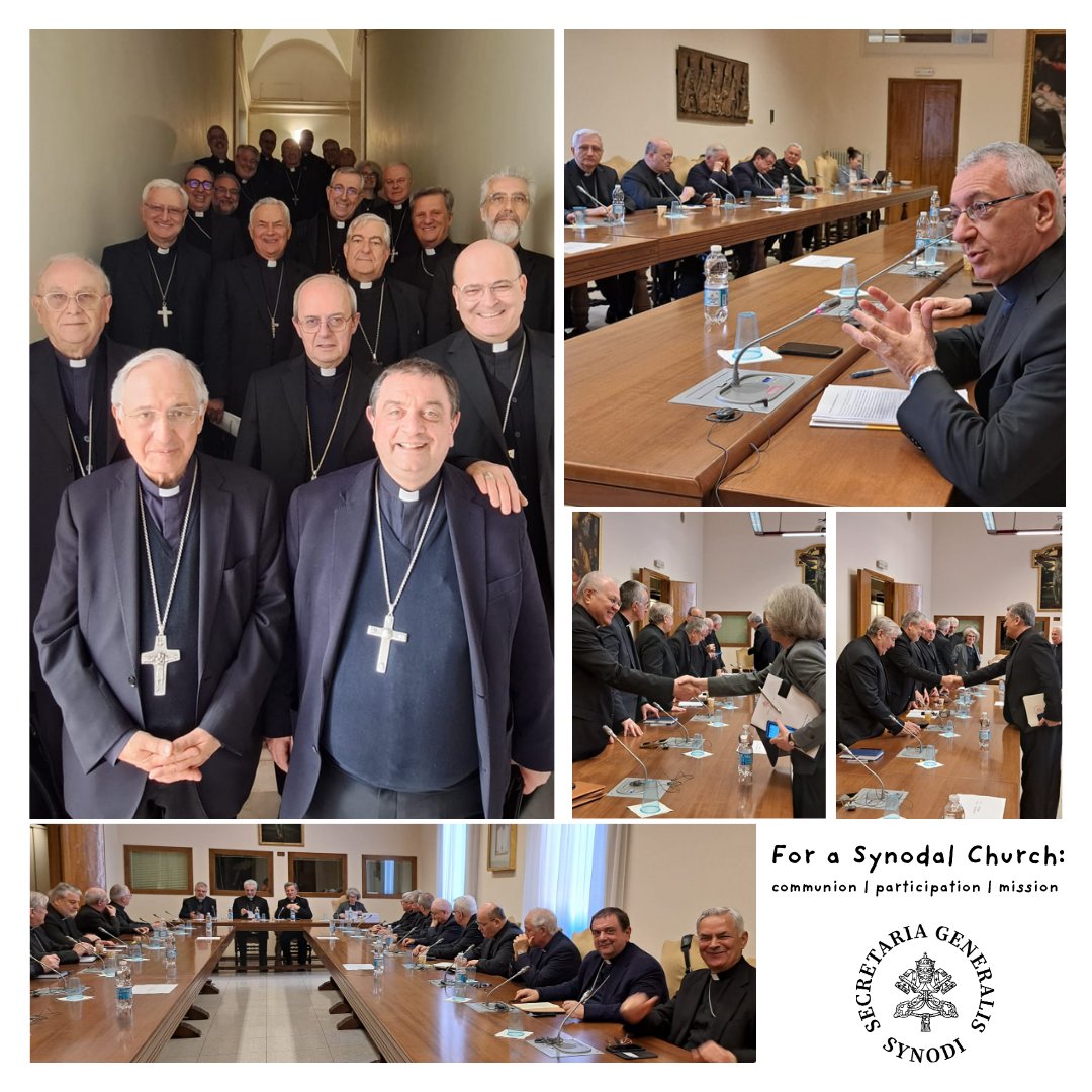 This morning, @GrechMario @LMarinOSA @SrNatB @giacocosta of @Synod_va met with bishops of #puglia. @DiocesiUgento, @DiocesiMolfetta @ilFattoMolfetta @arcidiocesi @DiocesiLecce @DiDiocesi @pgbrost @DiocLuceraTroia @diocesissevero #synodality #synodOnsynodality #synod2024