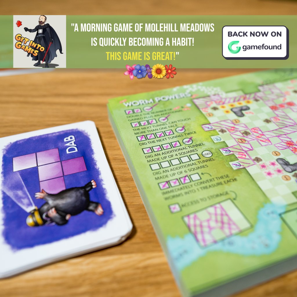 Very glad to hear that Molehill Meadows is going down well in the GetIntoGames household!