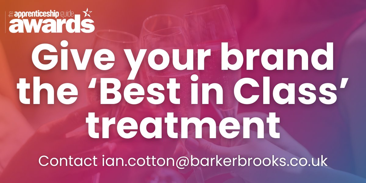 Elevate your brand at the #AGAwards! Sponsorship places your brand in front of apprenticeship leaders. Showcase your commitment alongside the very best in training and provision. 📧 For details, contact ian.cotton@barkerbrooks.co.uk