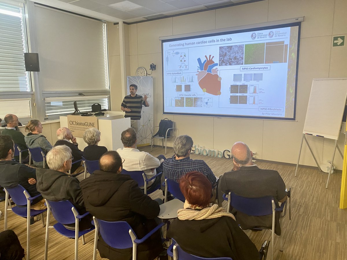 🤩 Big thanks to Dr. Manuel M. Mazo Vega from the @CIMA_unav for sharing your knowledge with us at today's #seminar titled '#Cardiac #Tissue #Engineering - Building human #myocardium in the lab through unravelling nature´s design specifications' 👏 It has been a real pleasure!