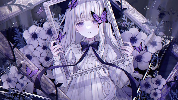 「ロングヘアー 紫」のTwitter画像/イラスト(新着)