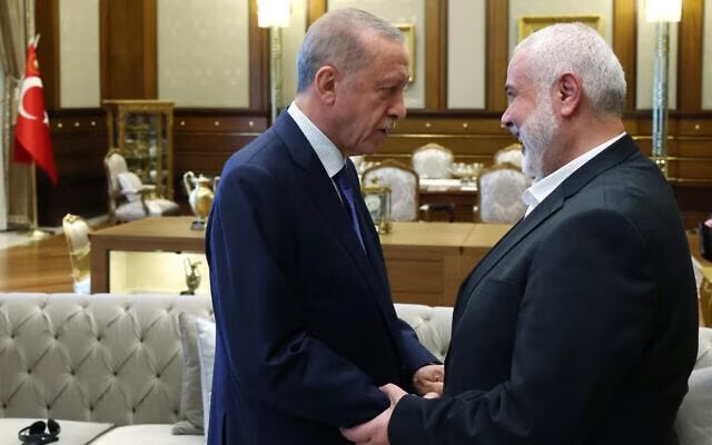 JUST IN‼️ Hamas terror group leader Ismail Haniyeh will be visiting Turkey this weekend to meet President @RTErdogan who regards Hamas terrorists resistance fighters. Many Hamas leaders were issued with Turkish passports in the past