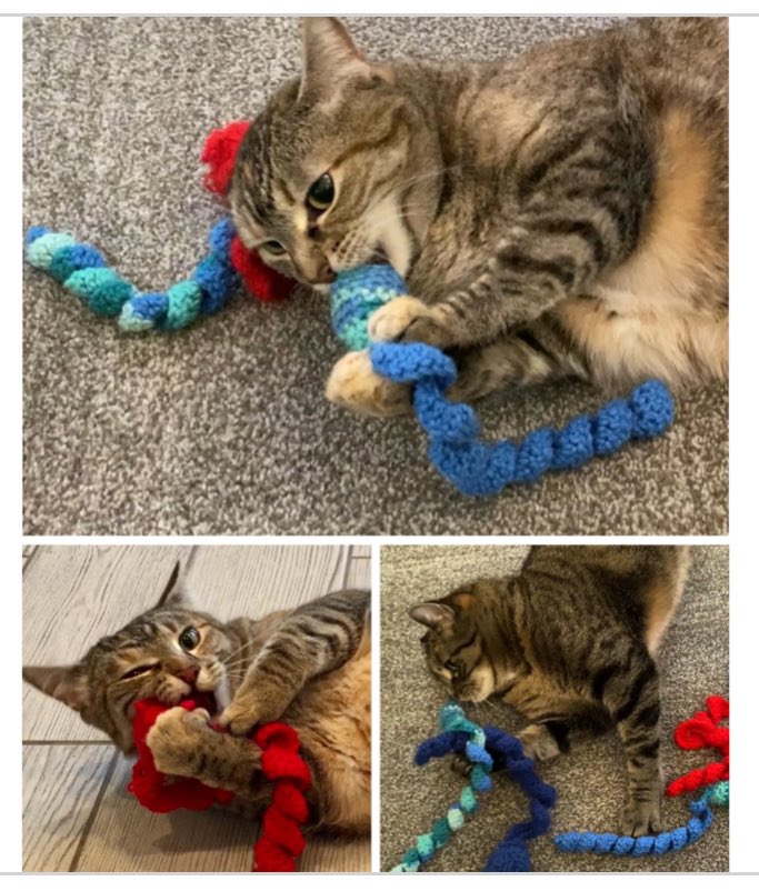 Crochet Catnip Snake by MindysPerson etsy.me/44YsAq4 via @Etsy