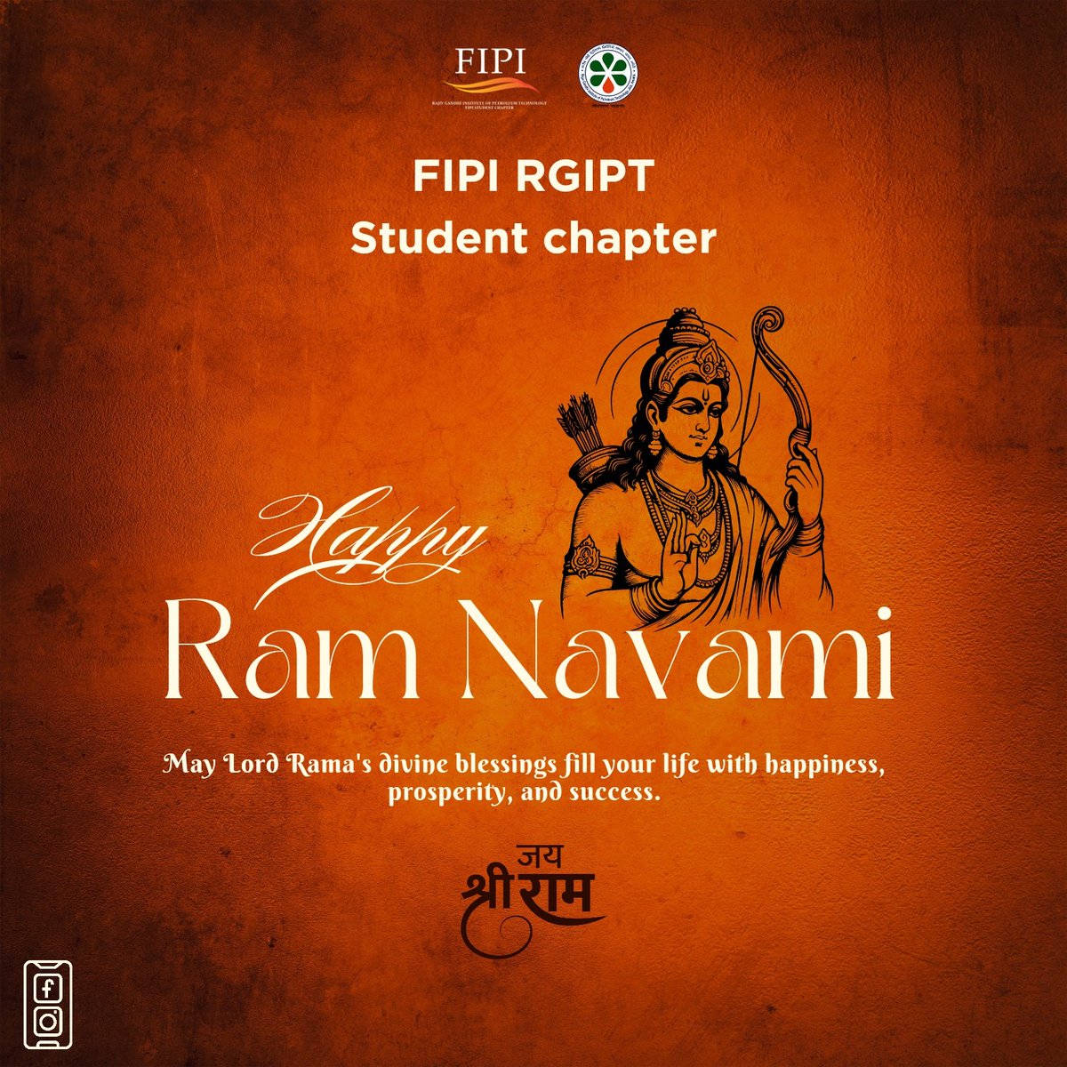 fipi_rgipt's tweet photo. Certainly! Here's the caption broken into paragraphs for better readability:

"Let us bow to the divine embodiment of virtue and righteousness, Lord Rama, on this auspicious occasion of Ram Navami. https://t.co/7zzzRBhOWy