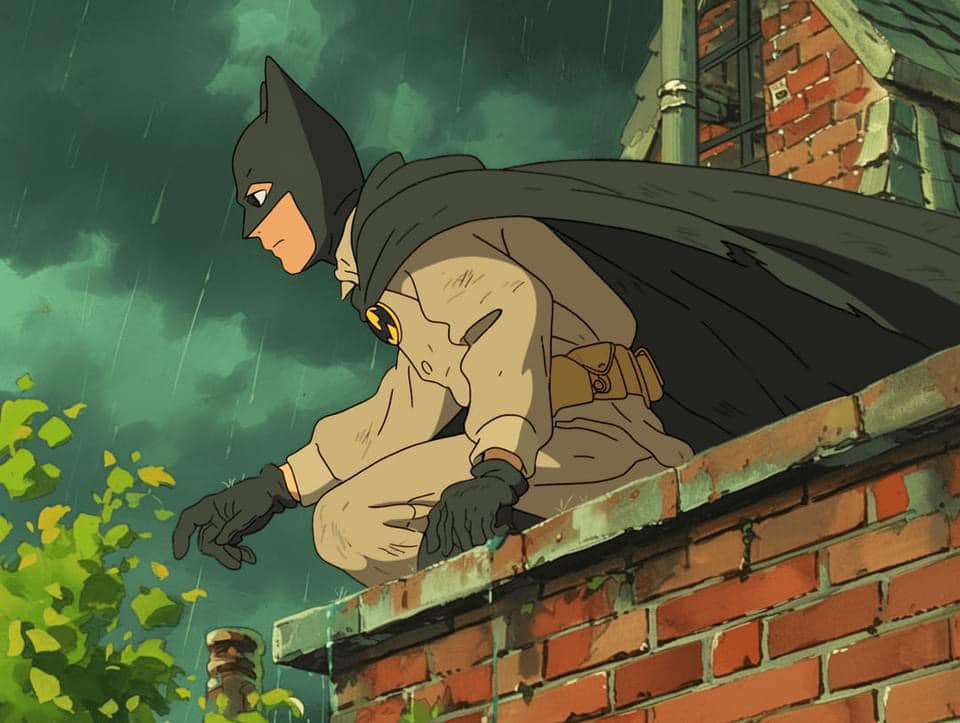 TheGhibliFamily's tweet photo. The Dark Knight but Ghibli https://t.co/a9bzMmfkni