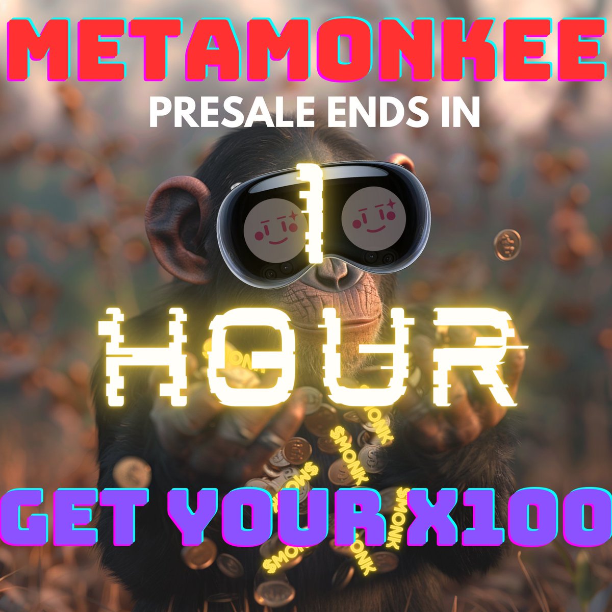 🚨THIS IS THE LAST CALL! 🚨

⏰LESS THAN 1⃣ HOUR LEFT UNTIL THE END OF THE METAMONKEE PRESALE! ⚠️

👉BUY $MONK OR SUFFER FROM FOMO FOREVER😫
pinksale.finance/launchpad/bsc/…

👉BUY $MONK OR SUFFER FROM FOMO FOREVER😫
pinksale.finance/launchpad/bsc/…

WE ARE THE META-ARMY ⚔️ WE ARE THE META-LEGION