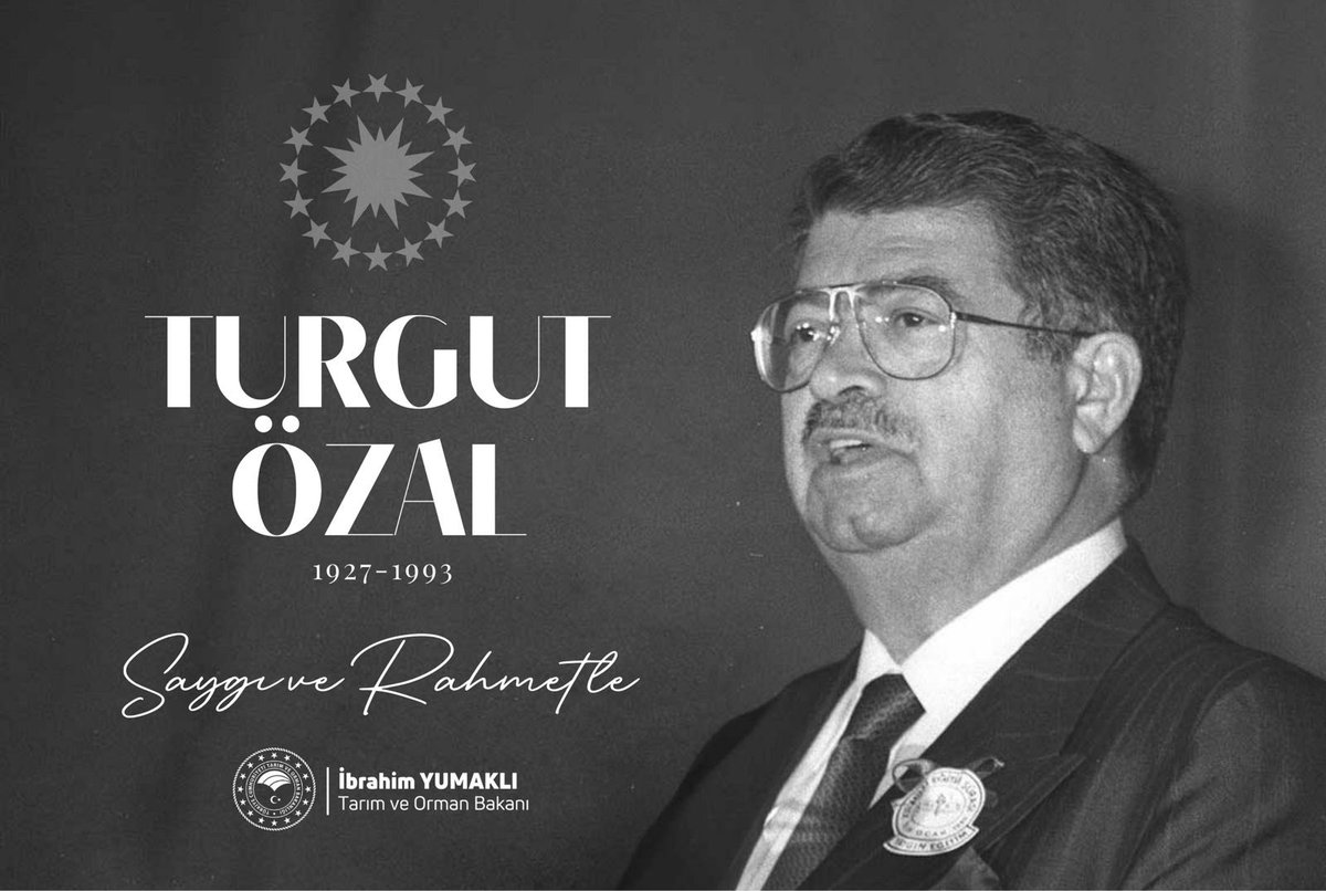 Ülkemiz adına yaptığı değerli çalışmalarla siyasi tarihimizde iz bırakan 8. Cumhurbaşkanımız #TurgutÖzal'ı vefatının 31. yılında saygı ve rahmetle anıyorum. Mekanı cennet, makamı âli olsun.