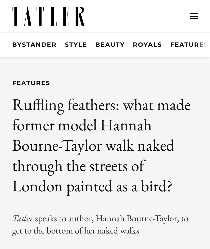 Thanks @Tatlermagazine for giving me and the swifts airtime🪶Article 🐦‍⬛tatler.com/article/hannah…