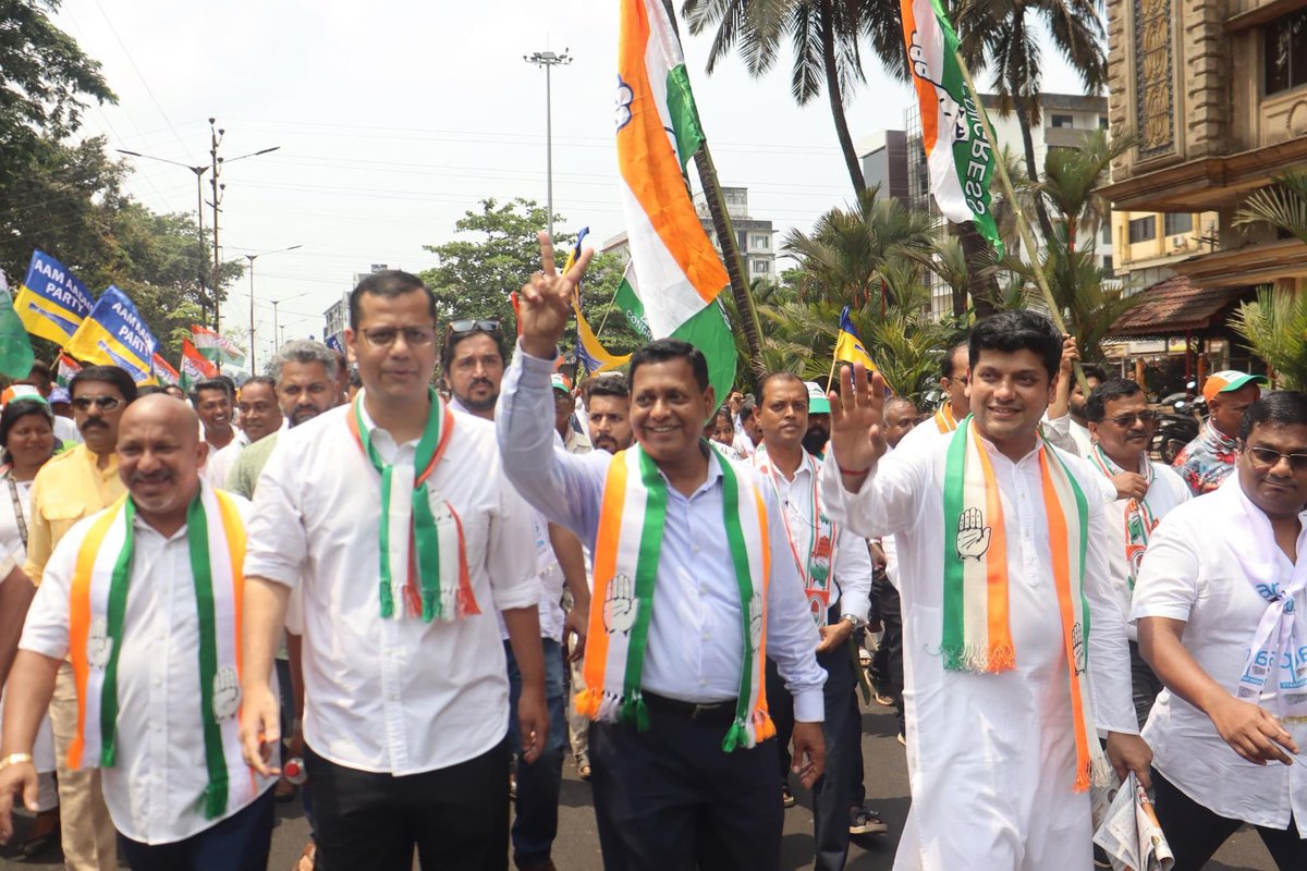 Energised by the sea of supporters from every corner of Goa at my nomination filing in Margao today for South Goa Parliamentary elections on INDIA alliance. This bid represents Goa’s NGOs, farmers, traditional workers, and every Goan fighting for our homeland.
