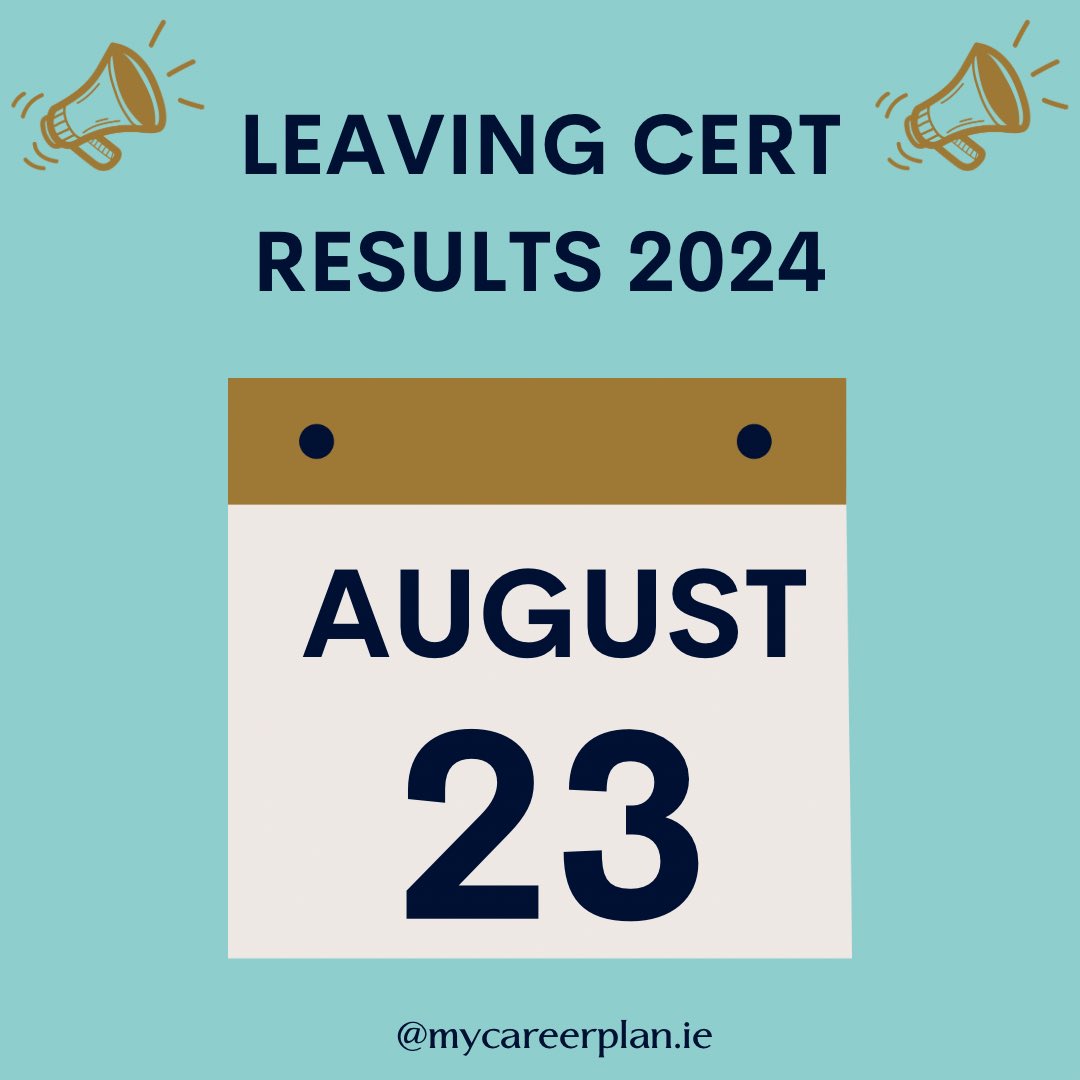 📣 Minster Foley has announced the date for the release of the 2024 #leavingcertresults which will take place on Friday, August 23rd. Details on dates for CAO Offers & Acceptances will follow in due course, Keep an eye the 'Important Dates' section of the CAO website.