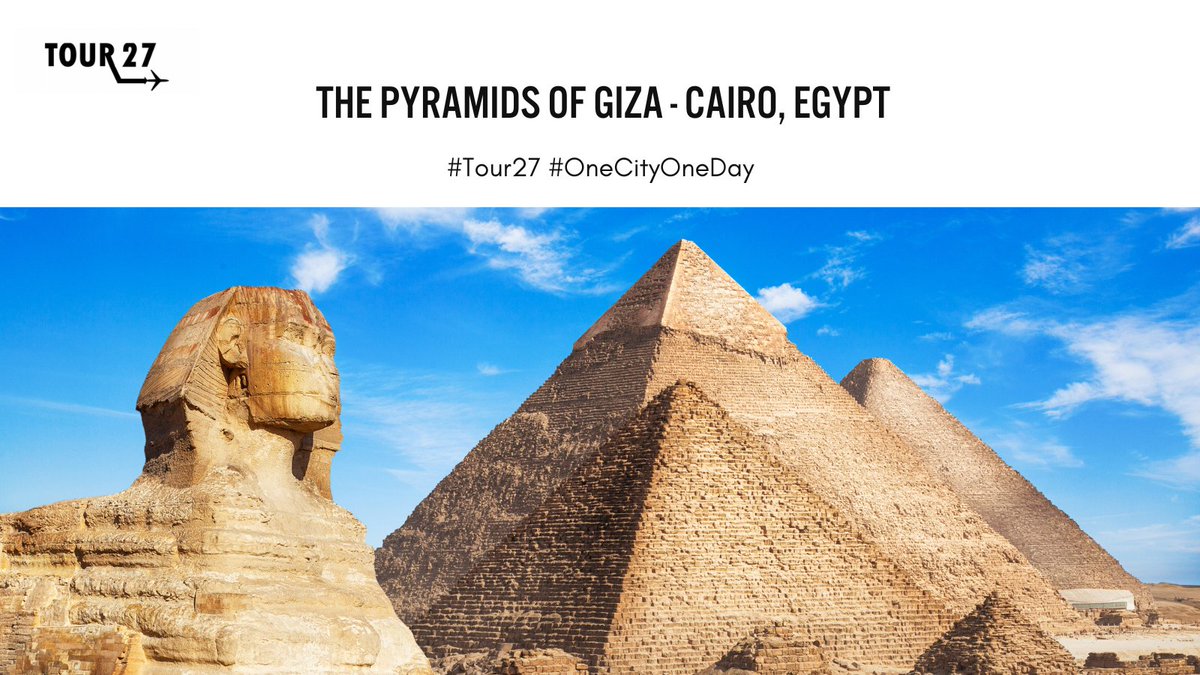 Tour27_'s tweet photo. 📍#PyramidsofGiza #Cairo #Egypt 🇪🇬
Built for Pharaoh Khufu, the Great Pyramid of Giza was the tallest man-made structure in the world for over 3,800 yrs! Its precise construction &amp; alignment with the stars have puzzled scholars for centuries #Tour27 #OneCityOneDay #AncientEgypt https://t.co/6WQPkUmh3Q