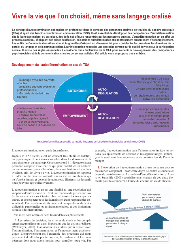 AUTISME : Vivre la vie que l'on choisit, même sans langage oralisé. La lettre d'Autisme France - numéro 95 - avril 2024.<a href="/Ouakil8/">Diane Purper-Ouakil</a> @