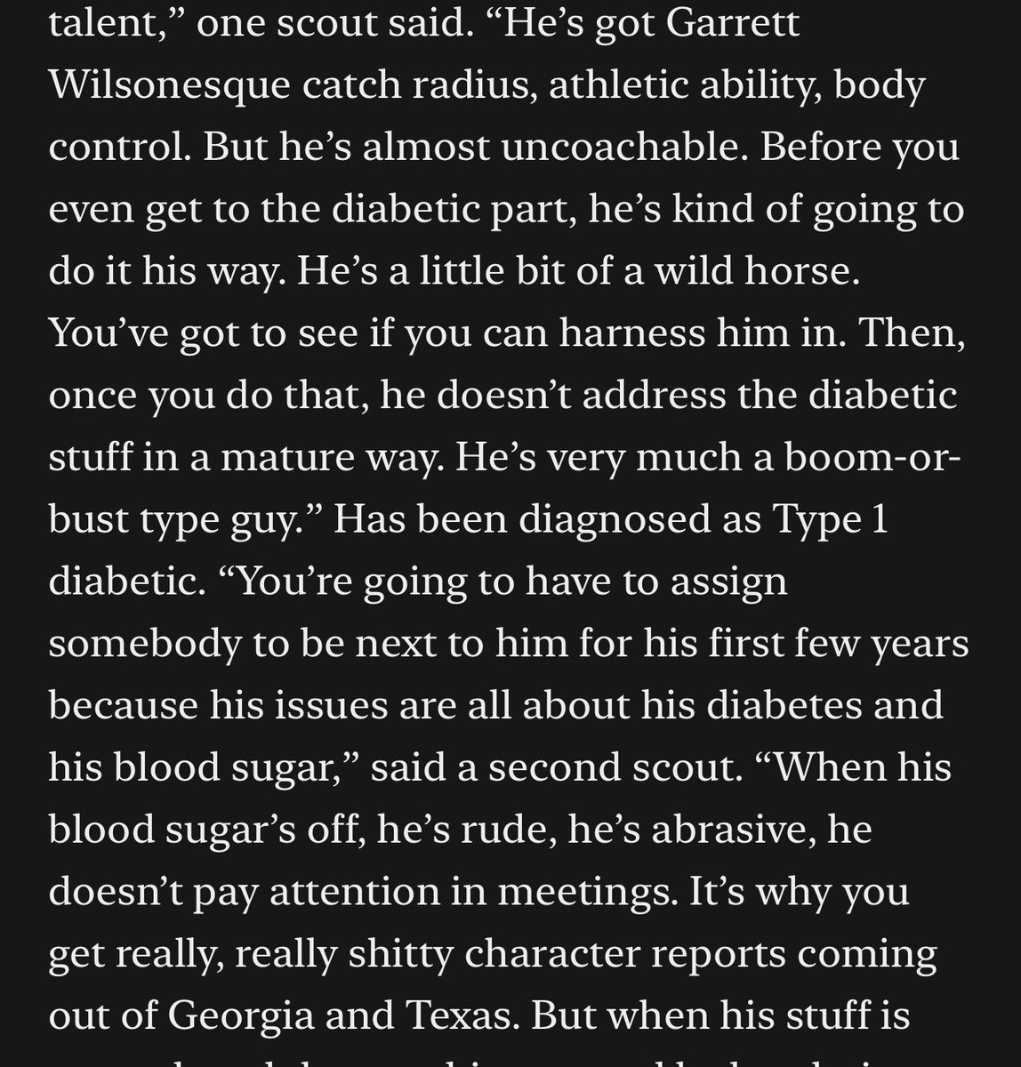 I found this to be really interesting from @BobMcGinn on #Texas WR AD Mitchell. Apparently, he’s been diagnosed with Type 1 diabetes: open.substack.com/pub/golongtd/p…