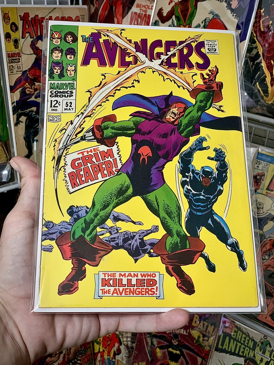 WAY BACK WEDNESDAY This is the 1968 first appearance of Grim Reaper, as Black Panther joins the team in Avengers 52. 💥 Wait… it’s NCBD on the week taxes are due? Hoping for a small week. I’m getting killed here! 💫