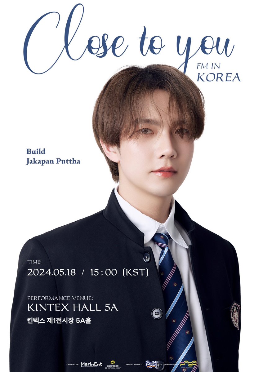 💙「Close To You」Build 1st Fan Meeting in Korea 💙 2024 Build 1st Fan Meeting in Korea ✨ 📆 18th May 2024, Saturday 📍 KINTEX Hall 5A (킨텍스 제1전시장 5A홀) So Excited for Build 🥰🔥 @JakeB4rever #BuildJakapan #Beyourluve