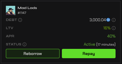 I just borrowed 3000$ in 30 seconds against my <a href="/MadLads/">Mad Lads</a> thanks to <a href="/banx_gg/">Banx.gg 💵 Loans & Yield</a>. The loan is low APR and perpetual 😎 NFTs can be liquid, I'll put this money to work and farm airdrops 🔥