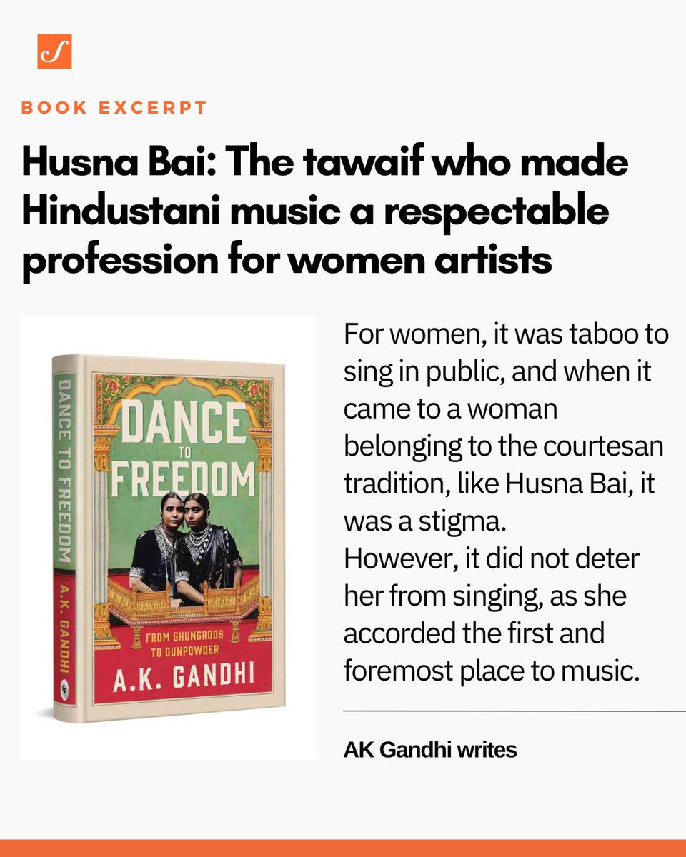scroll_in's tweet photo. #BookExcerpt | Despite being termed “baiji” she rose above the class of mere performers and created a niche for herself. She made the profession for women “highly sought after and revered artists”.
https://t.co/JpJvnZv6SX
#HusnaBai #indianclassicalmusic #Dancetofreedom https://t.co/bduXgiNtvF