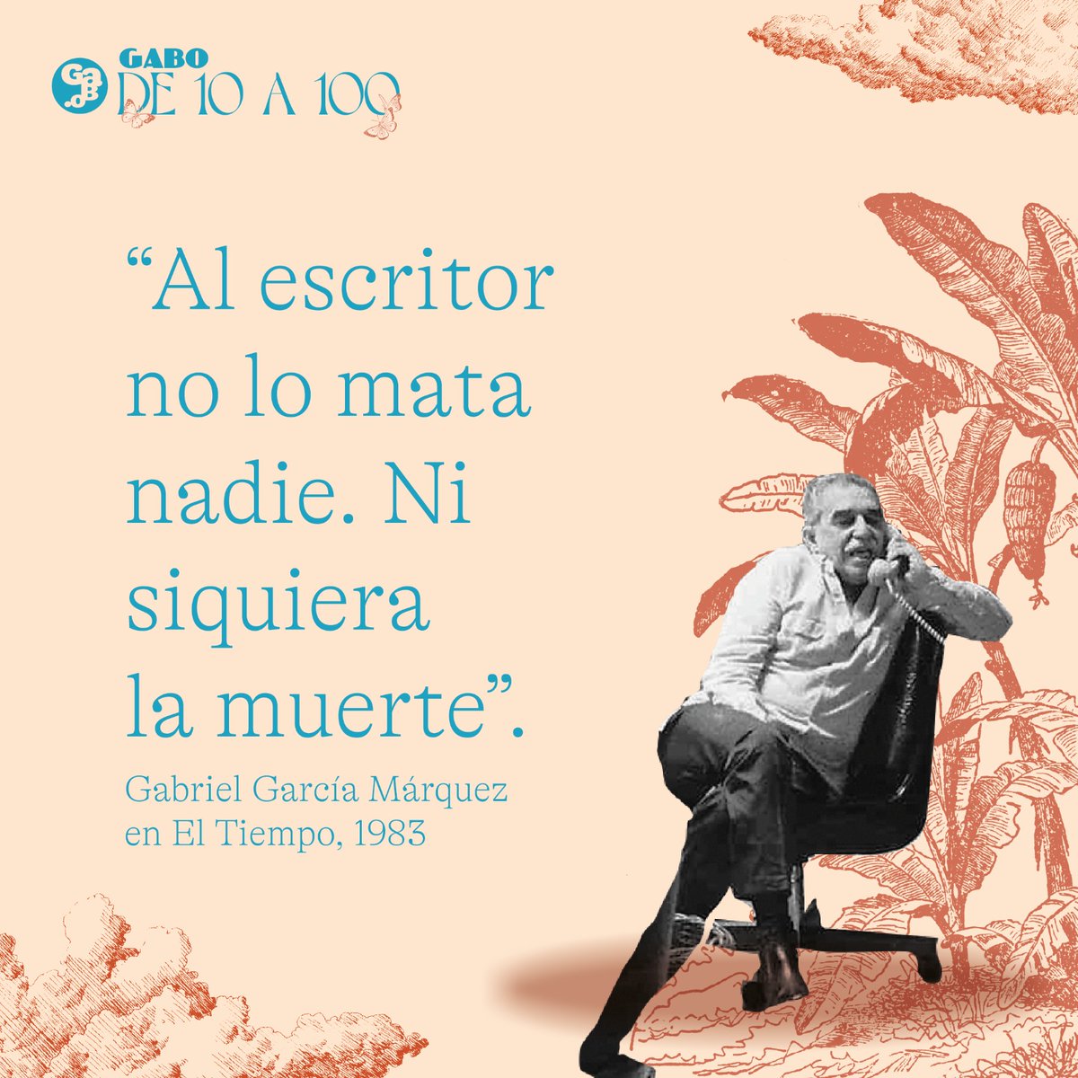 🟢Se cumplen #10Años de la partida de Gabriel García Márquez y su legado está más vivo que nunca. #GaboVive y lo hace a través de sus historias, sus obras, sus pensamientos, reflexiones y aportes que nos inspiran.

Únete a esta historia: 🔗 gabo10a100.fundaciongabo.org  #GaboDe10a100