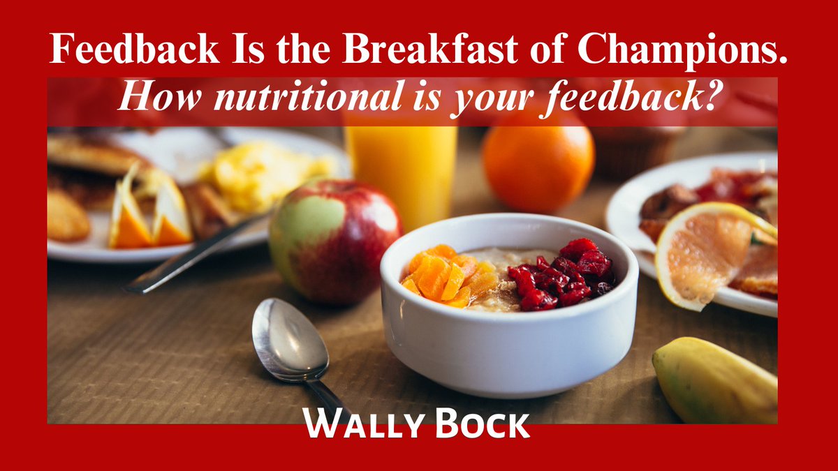 Feedback Is the Breakfast of Champions. How Nutritional Is Your Feedback? dlvr.it/T5ctd3