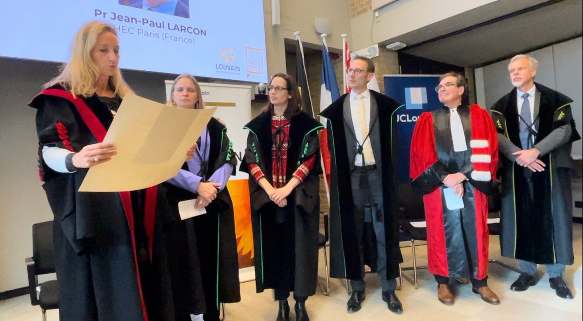 Such a deserved recognition for outstanding academic excellence. Julie is changing science and the world, one - business - school at a time! Prof @julie_battilana @HarvardHBS @Kennedy_School @SICIHarvard awarded Honorary Doctorate Degree by @UCLouvain School of Management.