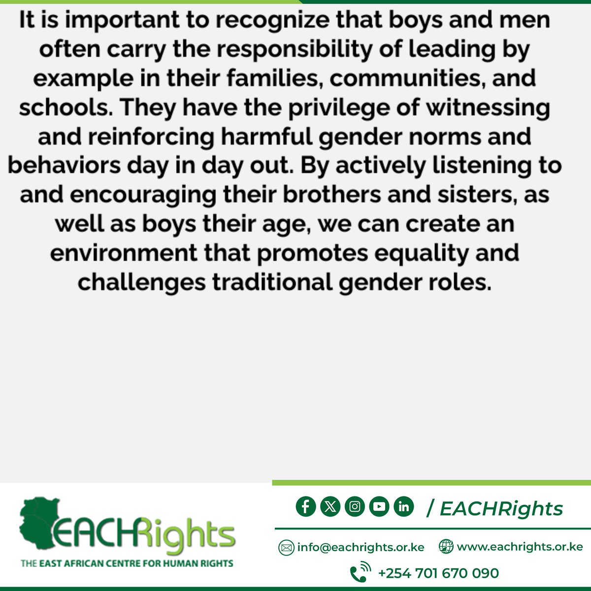 Men and boys voices can be a powerful force for change when we are willing to listen, empathize and create opportunities for growth. Let us work together to create a world where everyone, regardless of their gender, is treated with respect and dignity.@StopFGMKenya @MenEndFGM