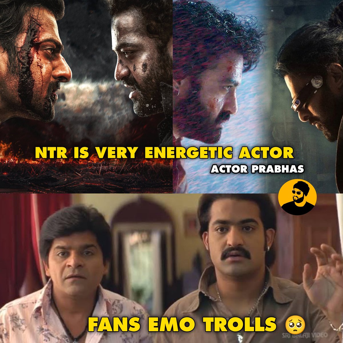 𝐀𝐜𝐭𝐨𝐫 #Prabhas 𝐀𝐛𝐨𝐮𝐭 @tarak9999 

No trolls boys 🙏🏼👍

#ManofMassesNTR #Devara #JrNTR 
#Devara #Kalki2898AD