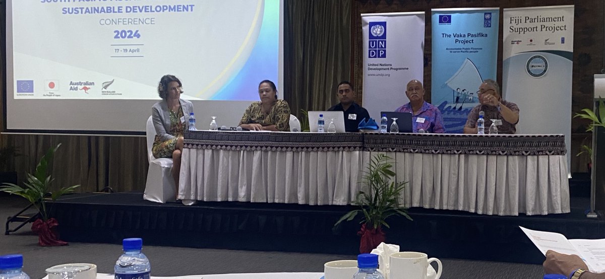 SAI_Tonga's tweet photo. SAI Tonga, Ministry of Finance, Civil Society Tonga and Chairman Public Accounts Committee, share their experience on how they work together to strive for an effective Public Finance Management in UNDP Fiscal Oversight workshop https://t.co/SwBMXZVnGX
