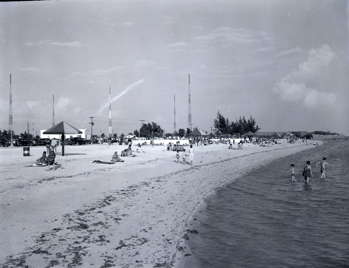 April 17, 1949 – The new Monroe County Beach in Key West was dedicated. Judge Thomas S. Caro was the speaker, and Frank Bentley, Chairman of the Board of County Commissioners, made the formal dedication. The County issued a $350,000 construction bond for the new beach.