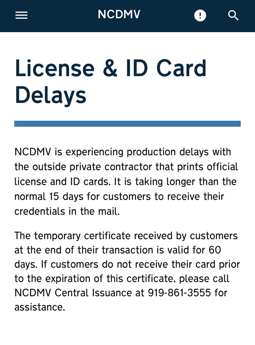 Nothing to see here, just election season in North Carolina and they can’t give you a “real ID” on the spot.  

If you don’t think there is coordination between these Leftist run state agencies, you’re not paying attention. #ncpol