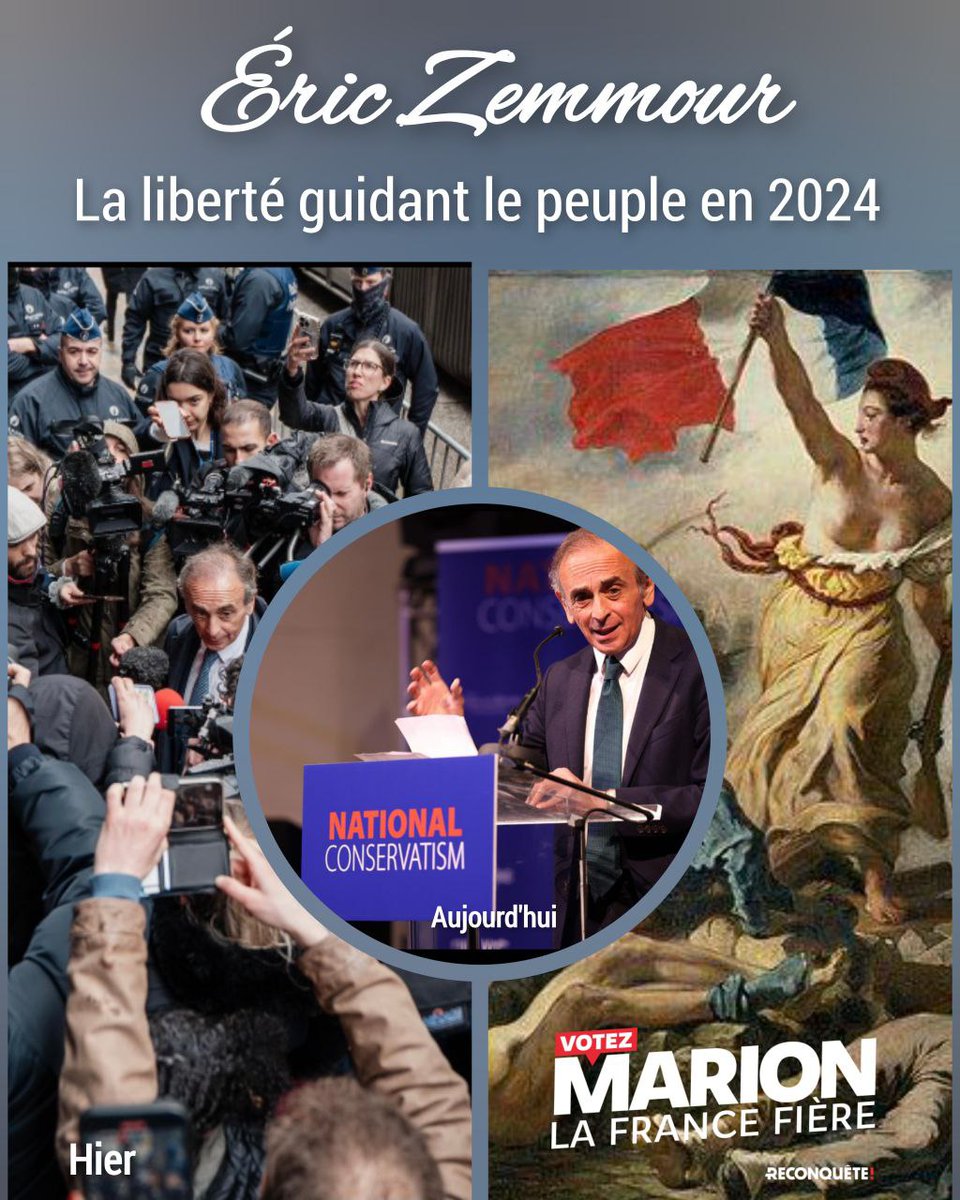 👏 Magnifique victoire d'Eric Zemmour contre la censure ! ✅️ Un très bon présage pour Marion Maréchal et Reconquête pour les #Europeennes2024 On ne lâche rien, pour que la France reste la France 🇨🇵