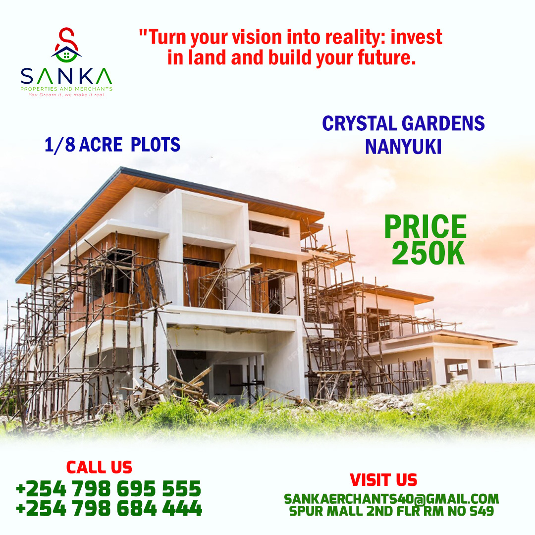 sankaproperty's tweet photo. From dream to deed: turning your vision into reality, aspirations into achievements, one step at a time. Invest in land and build your future
Reach us on;
📷0798695555
#landsforsaleinkenya
#plotsforsaleinkenya

Yvonne Okwara
Larry Madowo
Moses Kuria
Susan Nakhumincha https://t.co/cNtEDv4OTM