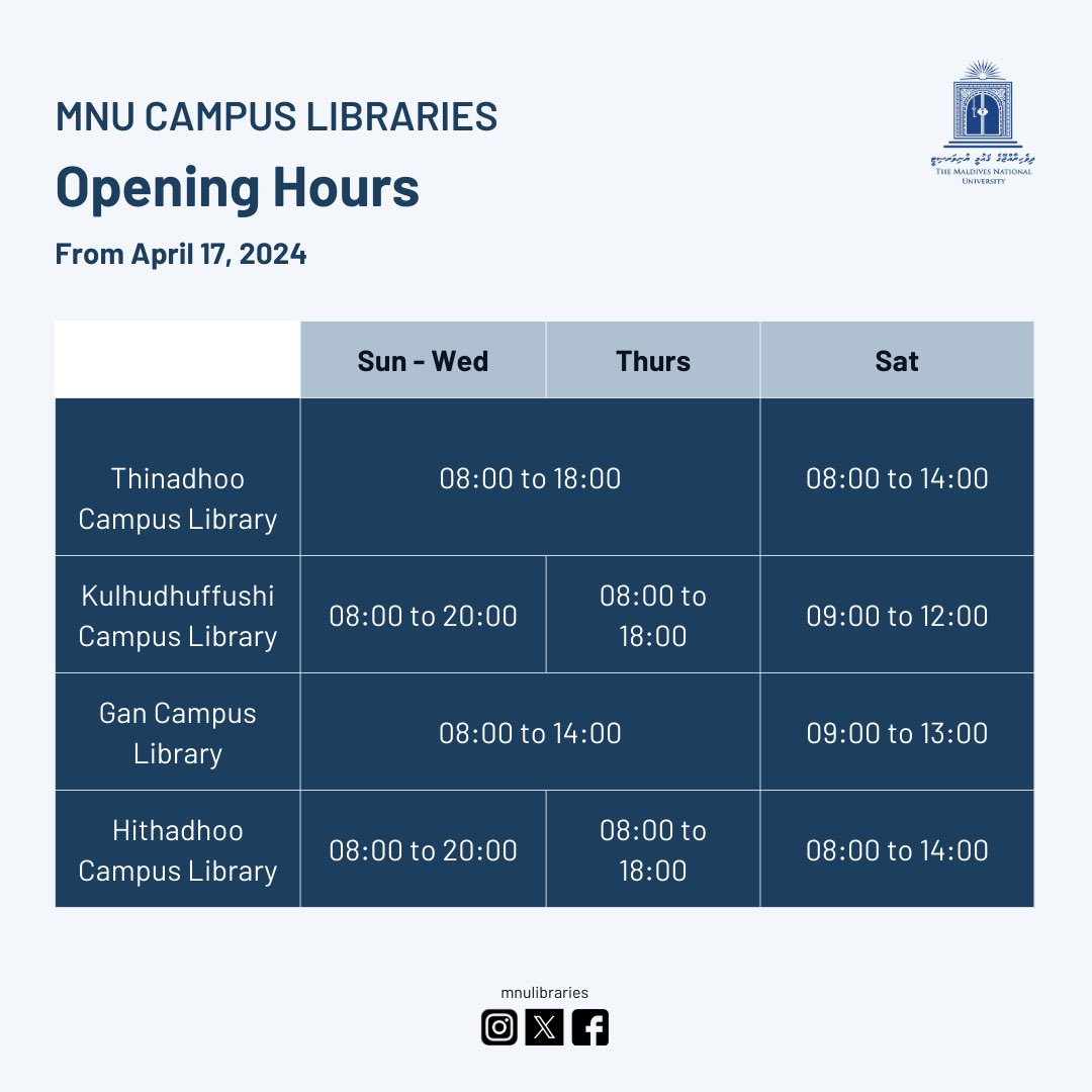 Starting from April 17th, 2024, our libraries will be back to its regular opening hours. 

You can conveniently return books anytime using the drop box, even outside of our normal hours. 

And don’t forget, you can easily renew books through our mobile app. Happy reading! 📚😊