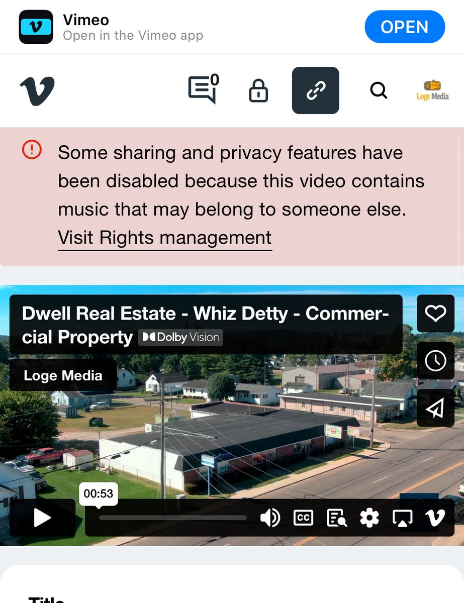 logemedia's tweet photo. And so it begins.. @vimeo has started removing content from my website. 

With no replies via email or dm https://t.co/LtOGOfK9c7