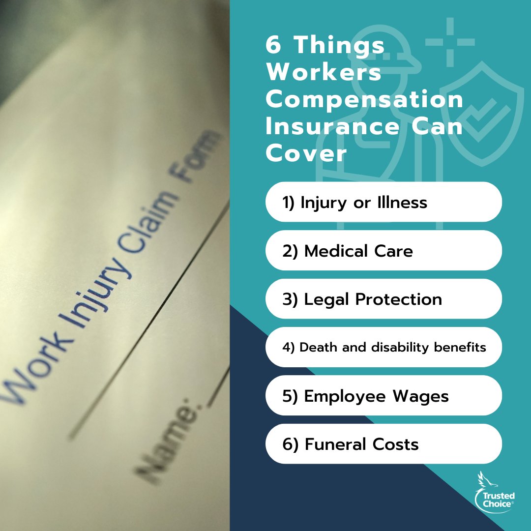 Did you know these are 6 of the things that workers compensation insurance can cover?
.
.
.
#bizlady #thebizlady #bizladyinsuresyou
#Insurance #InsuranceAgent #InsuranceBroker 
#InsuranceLife #BusinessInsurance #CarInsurance