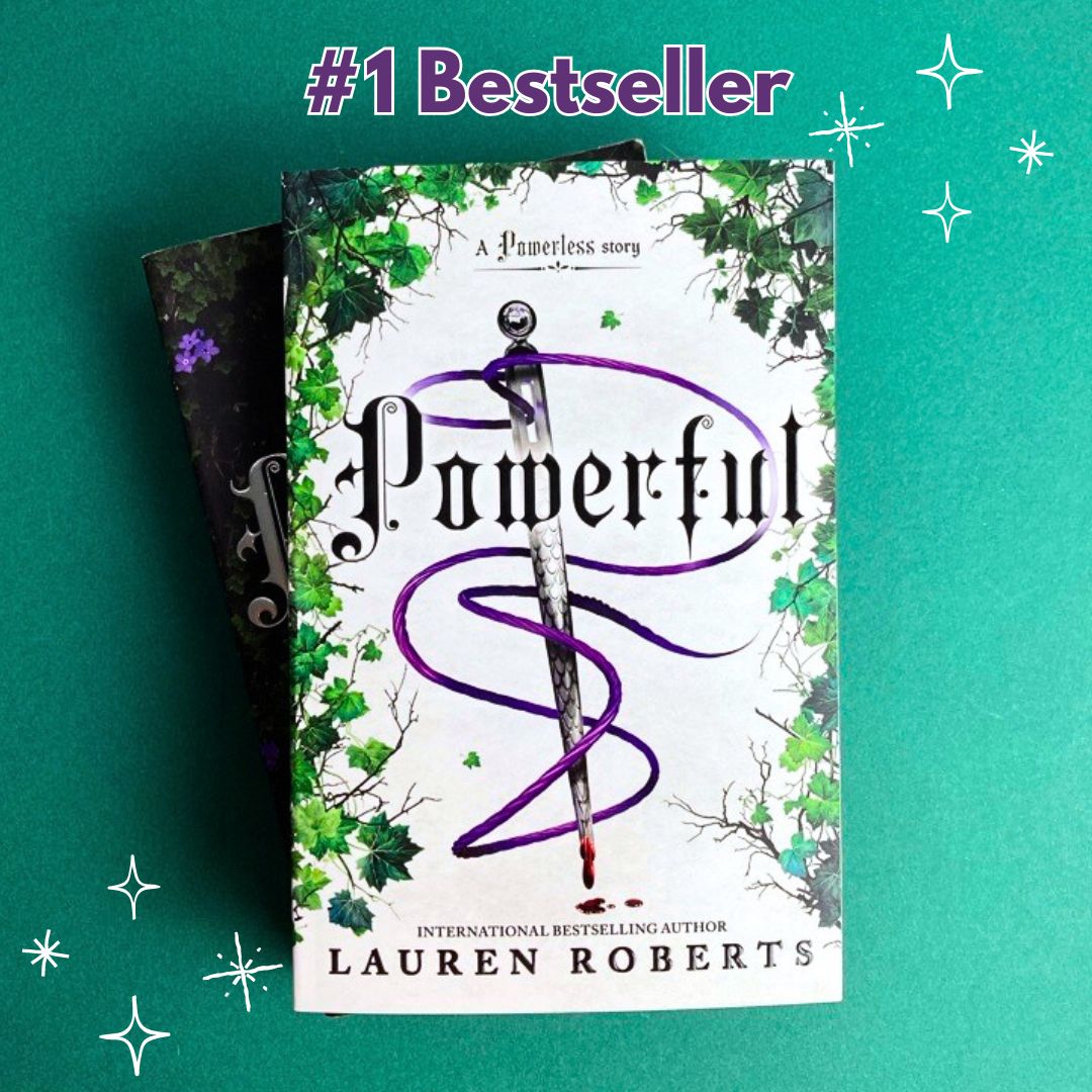 🥳 Powerful by Lauren Roberts is the number one bestseller in the children's books charts and number two in all books! 💜 🗡️ 🖤