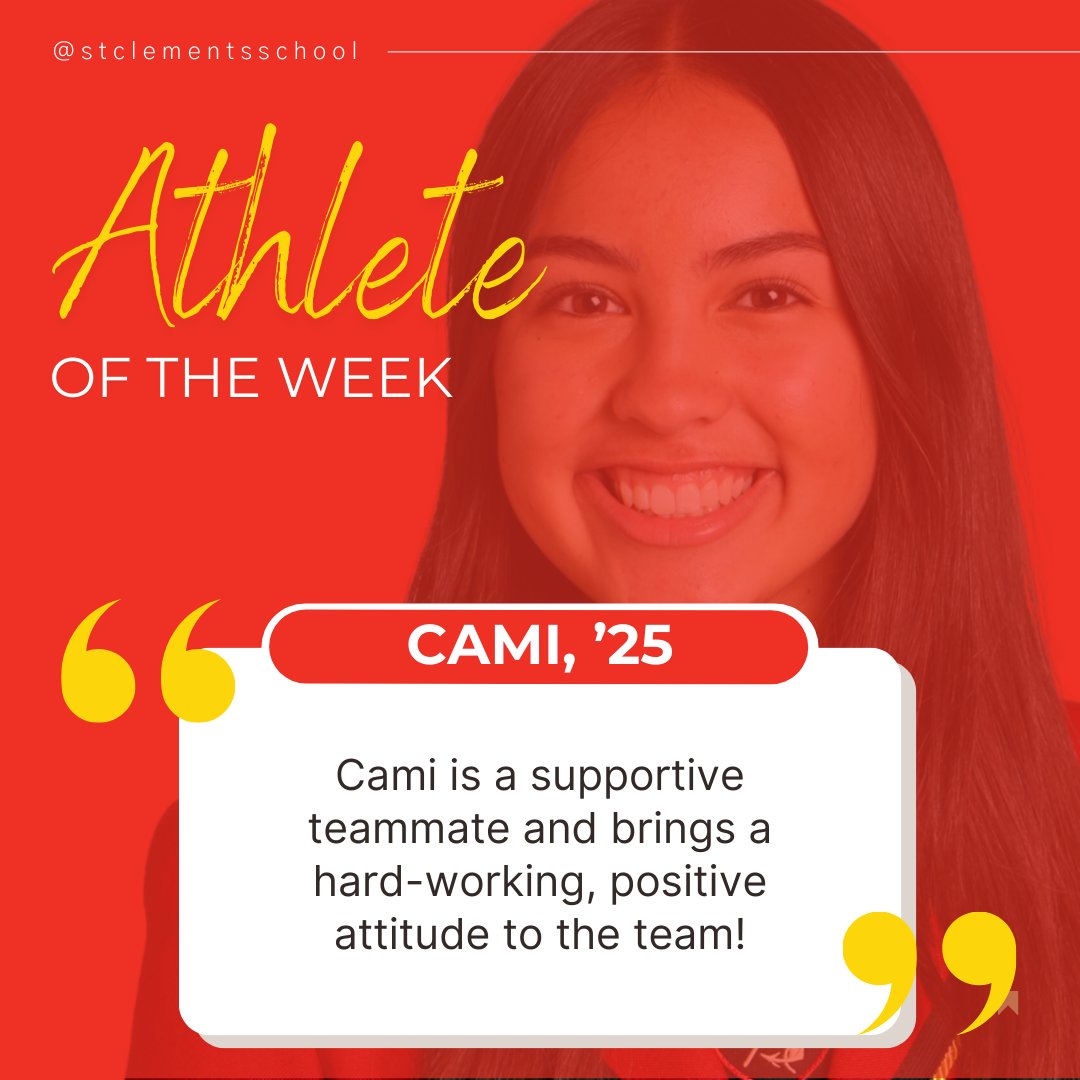 Spring is here 🌸 This means that it's time to reveal our first spring athlete of the week! Cami '25 is one of our Senior Track and Field Team members. She is hardworking and brings such positivity to the team. Congratulations Cami!