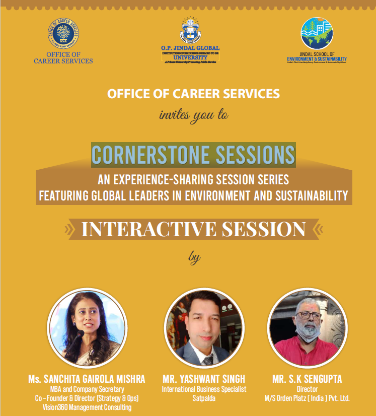 #JSES and the Office of Career Services invites you to the cornerstone sessions