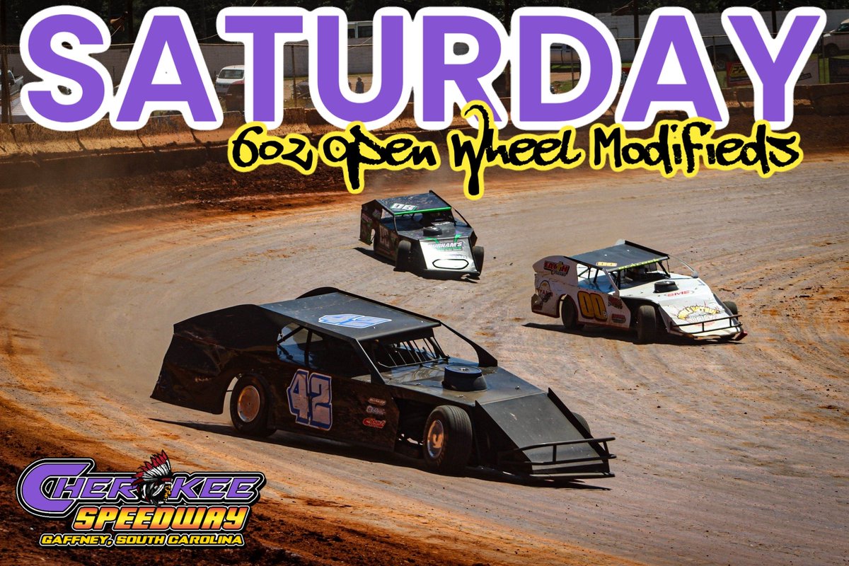 We go... SATURDAY NIGHT LIVE with the Tank Town Open Wheel Modifieds! 📽 Don't miss unpredictable modified racing on the Gaffney red clay! Open wheelers get wild as they chase victory lane! 🏁 In addition, we will be running 604 LM, Thunder Bomber, Renegade Sportsman & more!