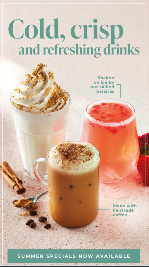 Good Afternoon,

Feeling parched? Swing by your nearby AMT and sip on one of our refreshing new Summer Drinks! 🍹 #ThirstQuenched #SummerSips