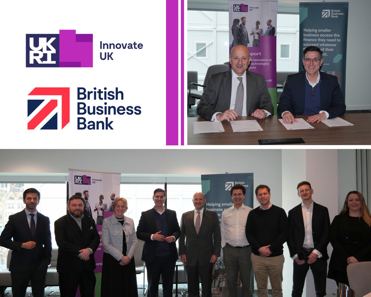 Innovate UK and @BritishBBank have further strengthened our partnership by signing a Memorandum of Understanding (MoU). More details: ow.ly/ifEl50RhWzs