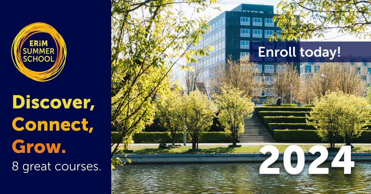 🔆Unlock your potential this summer: ERIM Summer School 2024
We offer 8 PhD-level courses, fully taught in English by world-class faculties. Apply now to elevate your academic journey: erim.eur.nl/doctoral-progr…
#ERIMSummerSchool #PhDResearch #SummerSchool #PhD