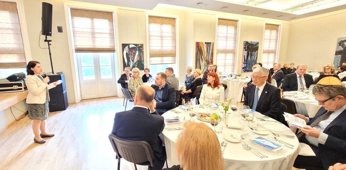 Next week, one of the biggest Jewish holidays - #Pesach - will begin. Jews around the globe will celebrate the liberation from slavery. 

We were delighted to host a traditional Seder with the Lithuanian Jewish community.

#ChagPesachSameach