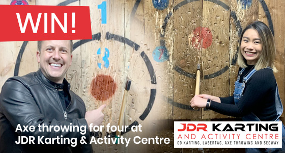 Another prize in our April #competition is an exciting one - Axe throwing for 4 at @jdrkarting & Activity Centre in #Gloucester ENTER NOW>>exploregloucestershire.co.uk/Monthly.../