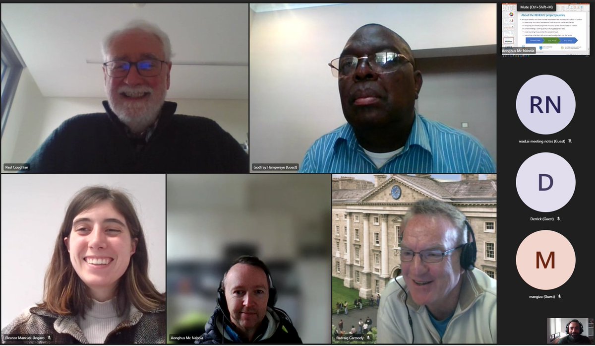 REHEATZ (@reheatzsdg) on Twitter photo Our Research Team from <a href="/tcddublin/">Trinity College Dublin</a> and <a href="/southern_policy/">Southern African Institute for Policy and Research</a> during a final meeting before a busy trip to Lusaka next week, including an exciting launch of our first pilot wastewater heat recycling installation with <a href="/MyZambeef/">ZAMBEEF</a> and presenting at the Climate Change in Zambia conference! Our Research Team from <a href="/tcddublin/">Trinity College Dublin</a> and <a href="/southern_policy/">Southern African Institute for Policy and Research</a> during a final meeting before a busy trip to Lusaka next week, including an exciting launch of our first pilot wastewater heat recycling installation with <a href="/MyZambeef/">ZAMBEEF</a> and presenting at the Climate Change in Zambia conference!