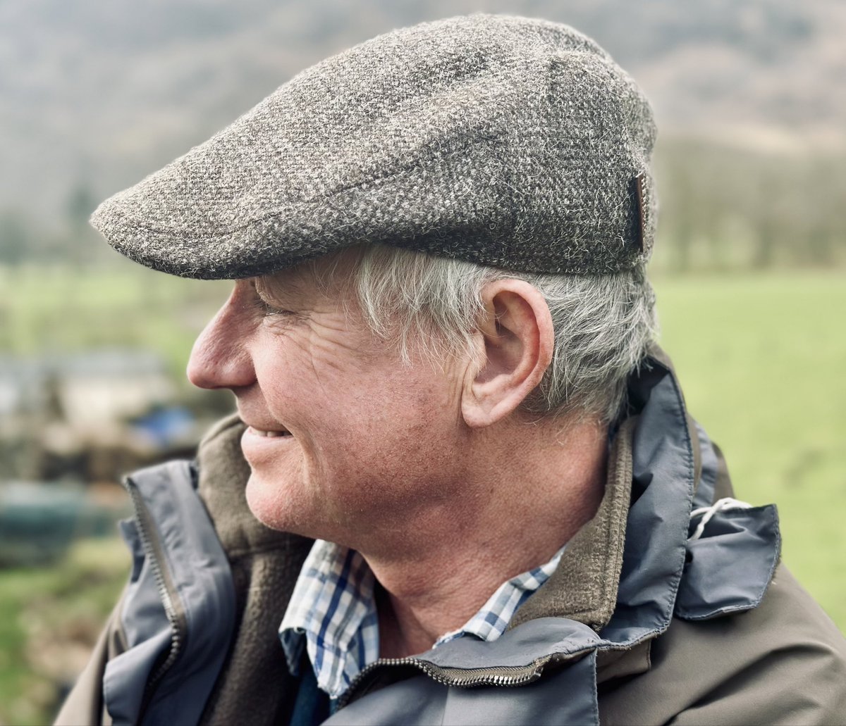 Jonatyewtree's tweet photo. Jon’s Yew Tree Tonal Tweed cap by Herdwick Ltd available at Grasmere Gather, the new home of their entire range of tweeds and tweed products. You can also sample our Herdwick Mutton in the cafe, and buy exclusive Jo McGrath Herdwick art 🤗 https://t.co/xHzYKUjAOs #yewtreefarm https://t.co/HSpru6ziGV