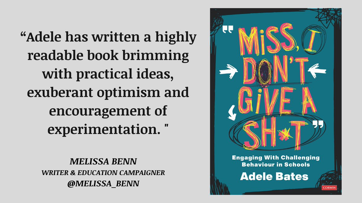 👉If you've read my book #MissIdontgivea Ur serious about education for ALL of our young people, you'll want to know what's next, I've set up a chance for you to do that: Thurs 18th April. 3.30pm 👉If you've NOT read my book (on the shelf?) 1/2 @SageEducation @hivestores